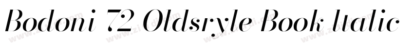 Bodoni 72 Oldsryle Book ltalic字体转换